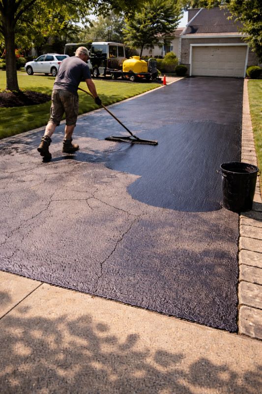 Hot Tar Driveway Sealing in Denver, CO