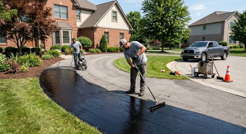 Hot Tar Driveway Sealing in Denver, CO